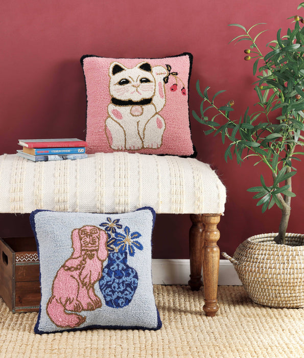 Lucky Cat Hook Pillow