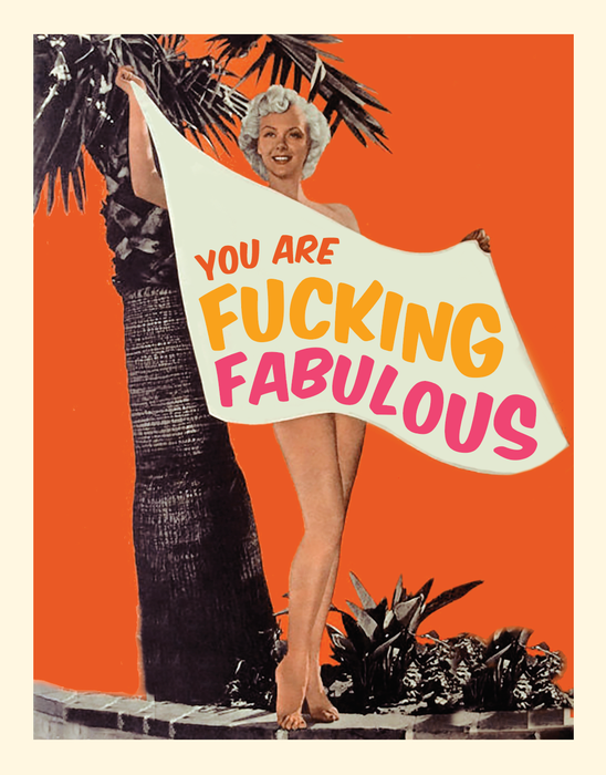 F'ing Fab Beach Babe Card