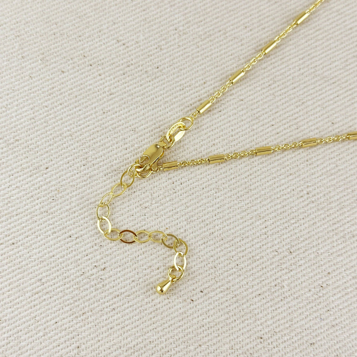 18k Gold Filled Mini Tube Chain Necklace