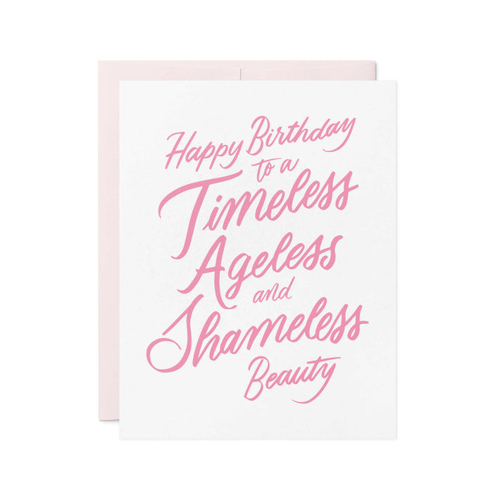 Shameless Letterpress Birthday Card