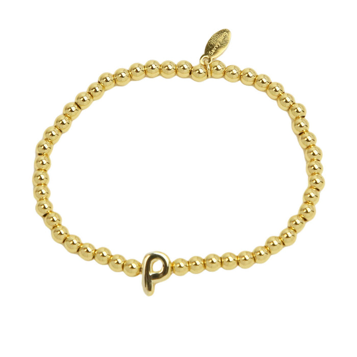 Initial Bubble Bracelet Gold Filled