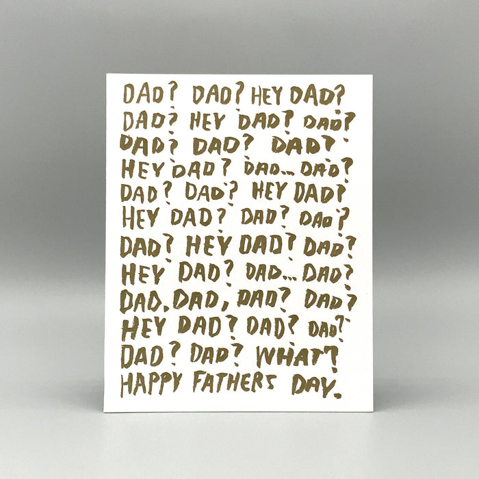Dad Letterpress Father's Day Card, 100% Cotton