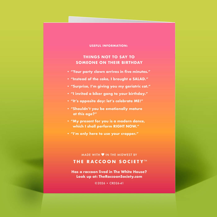 Pregaming Birthday Card