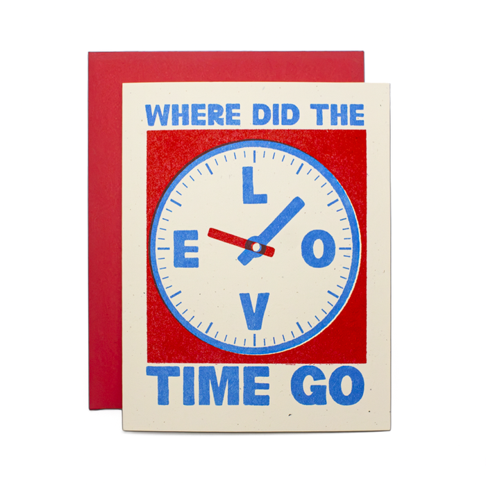 Where Did The Time Go - Risograph Card