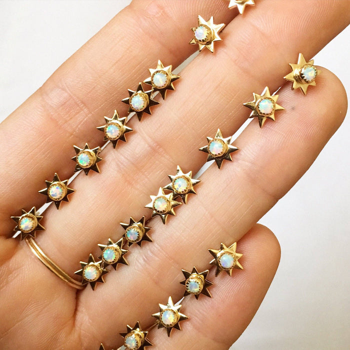 Opal Starburst Studs