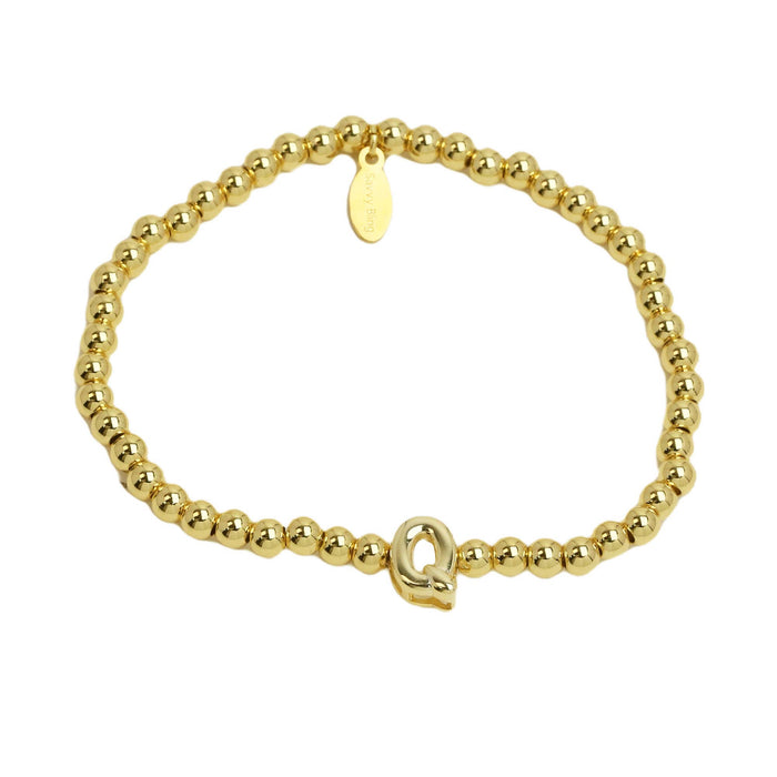 Initial Bubble Bracelet Gold Filled