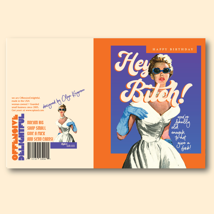 HEY BITCH! birthday card