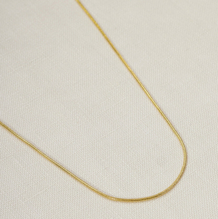 18k Gold Filled 1.2 mm Round Snake Chain Necklace