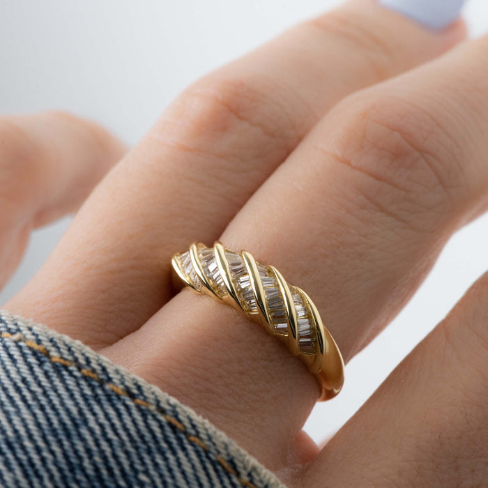 Baguette Croissant Ring