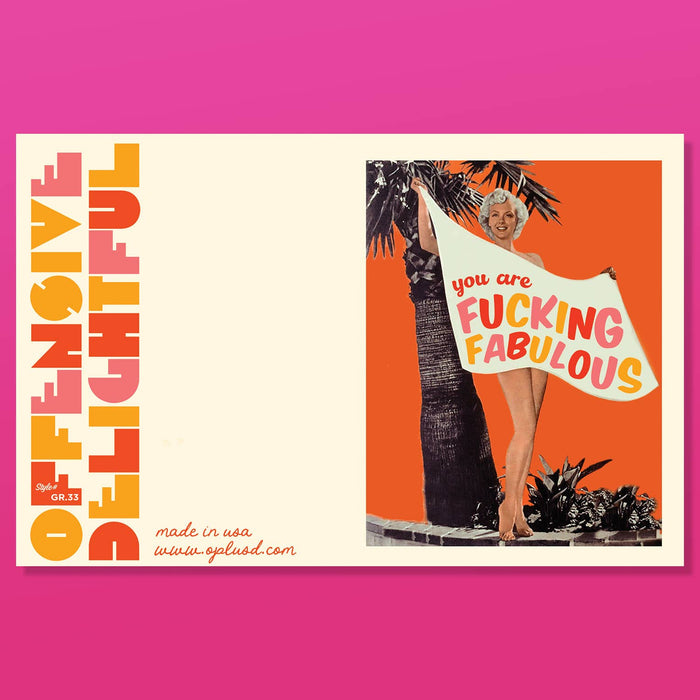F'ing Fab Beach Babe Card
