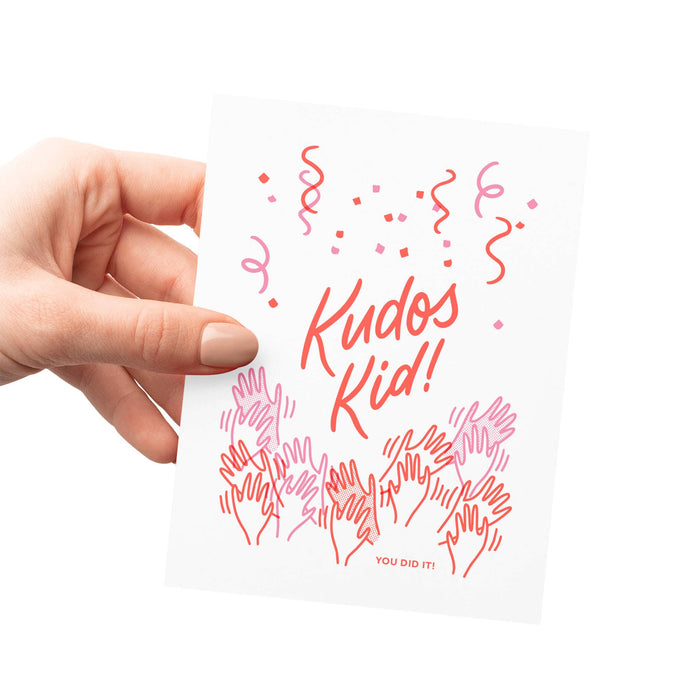 Kudos Kid |  Fun Congratulations Graduation Letterpress Card