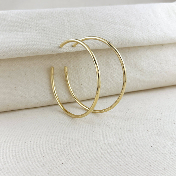 18k Gold Filled 70mm New Wave Hoop