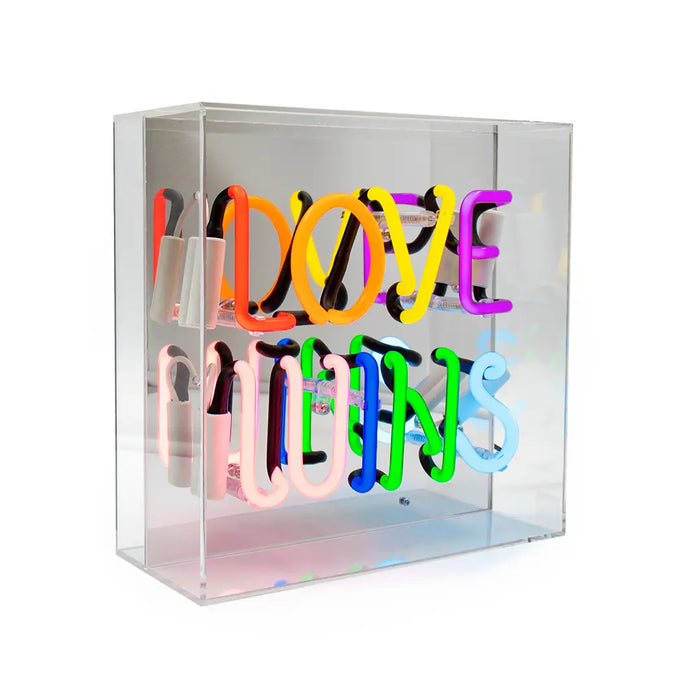 Love Wins Acrylic Box Neon Light
