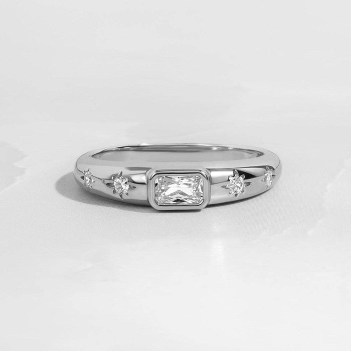 Baguette Starburst Ring