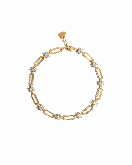 Link & CZ Bracelet