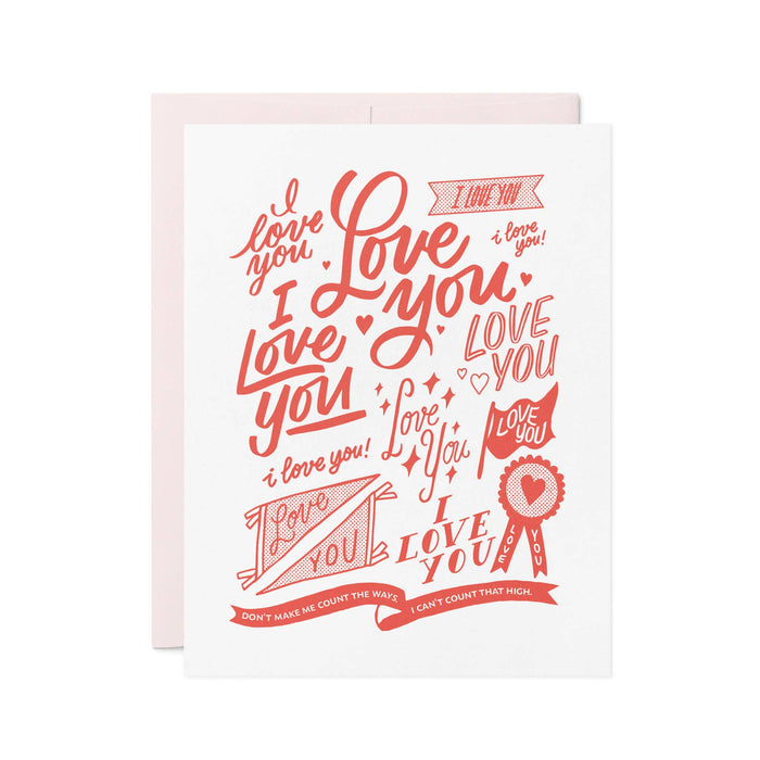 Too Many to Count | Letterpress Love Card