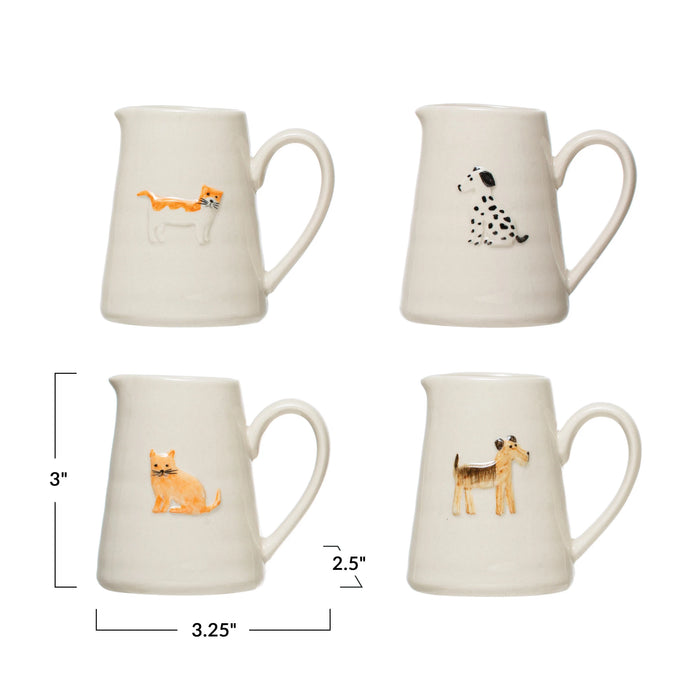 Hand Painted Creamer - Dogs + Cats