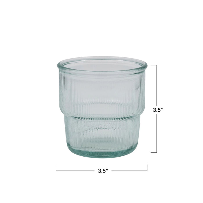 Fluted Stackable Drinking Glass