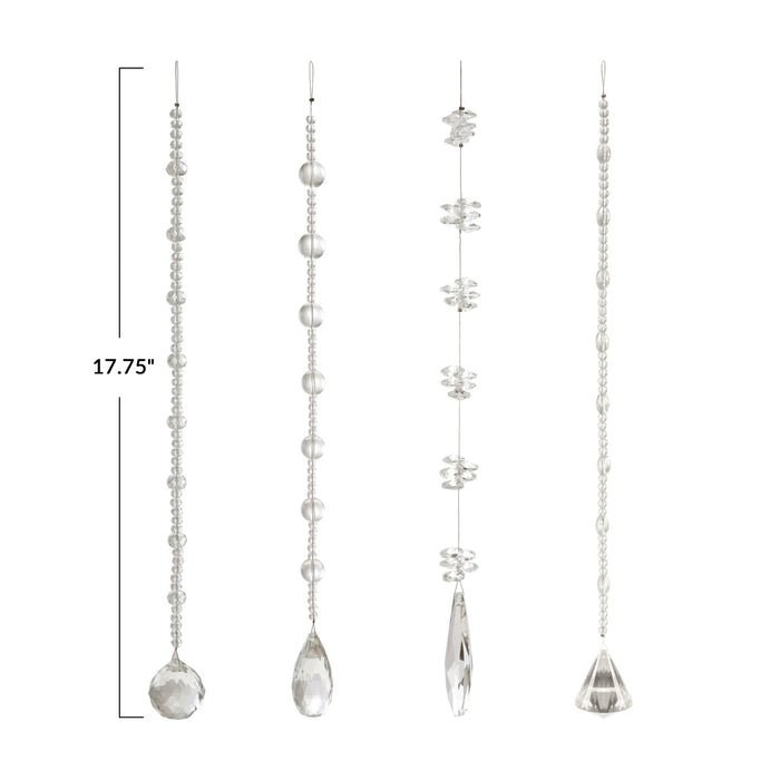 Crystal Hanging Beaded Drop