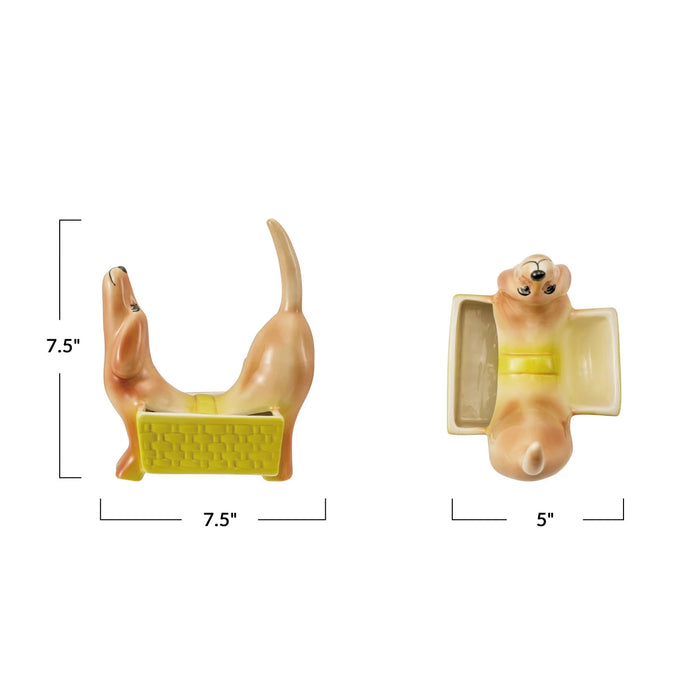 Vintage Reproduction Dog Shaped Planter