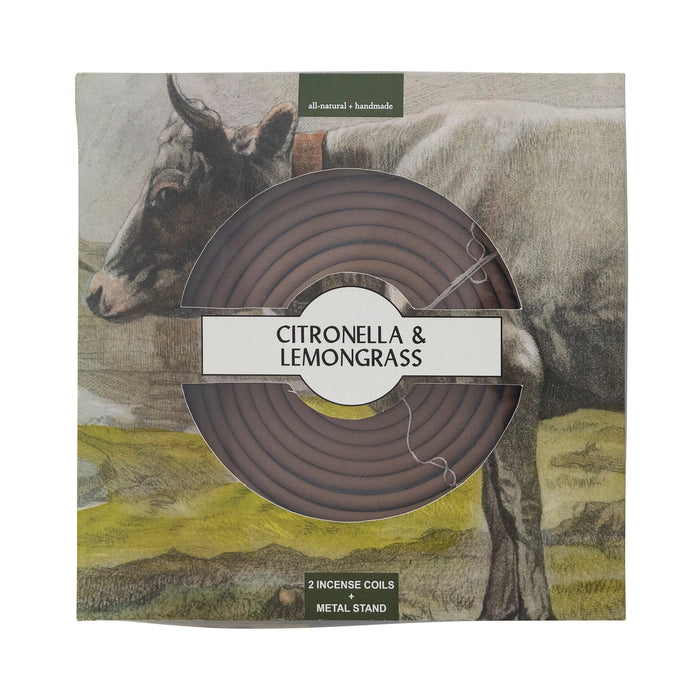 2 Piece Outdoor Hanging Incense Coils with Stand