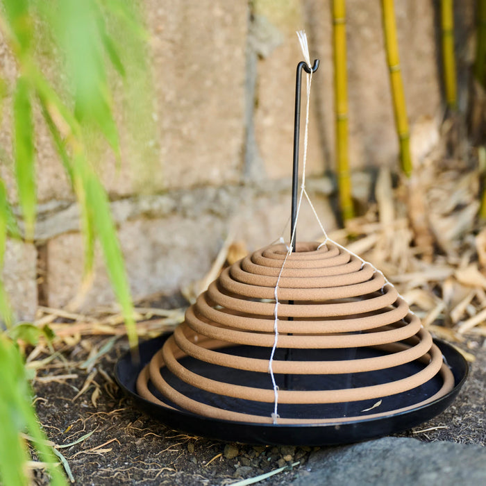 2 Piece Outdoor Hanging Incense Coils with Stand