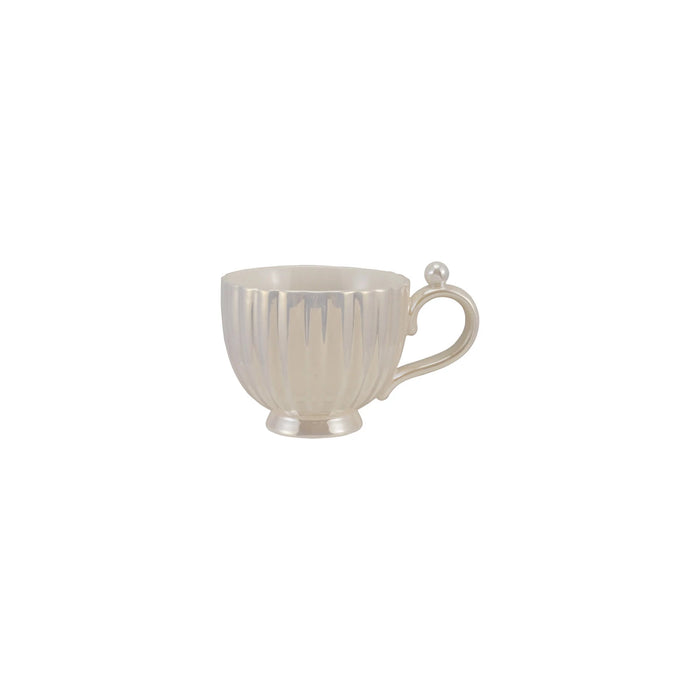 14oz. Stoneware Fluted Pearl Mug