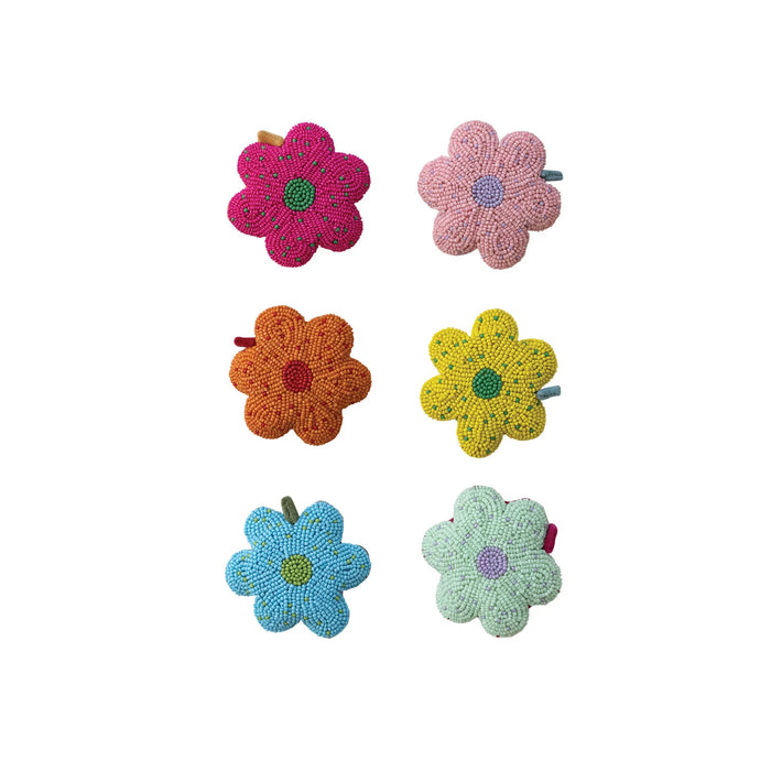 Handmade Glass Beaded Flower Tape Measure