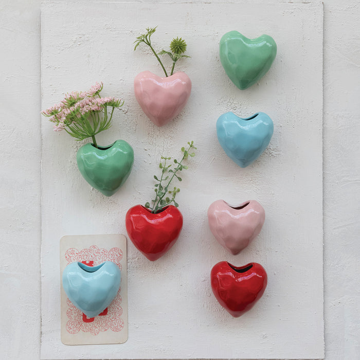 Mini Heart Vase Magnet