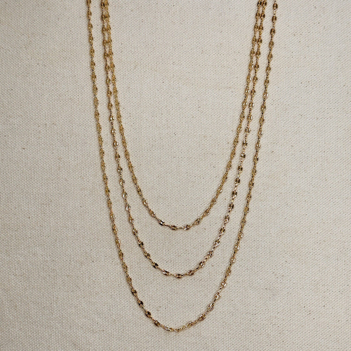 18k Gold Filled 3mm Mini Puffy Links Chain