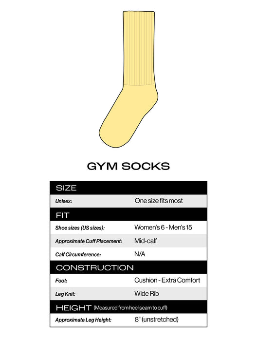 Butts Gym Crew Socks