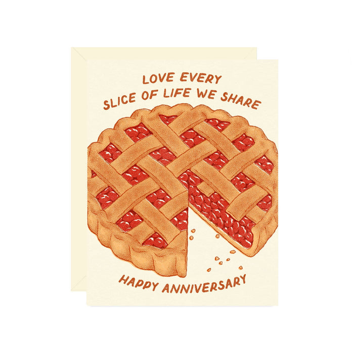 Cherry Pie Anniversary Greeting Card