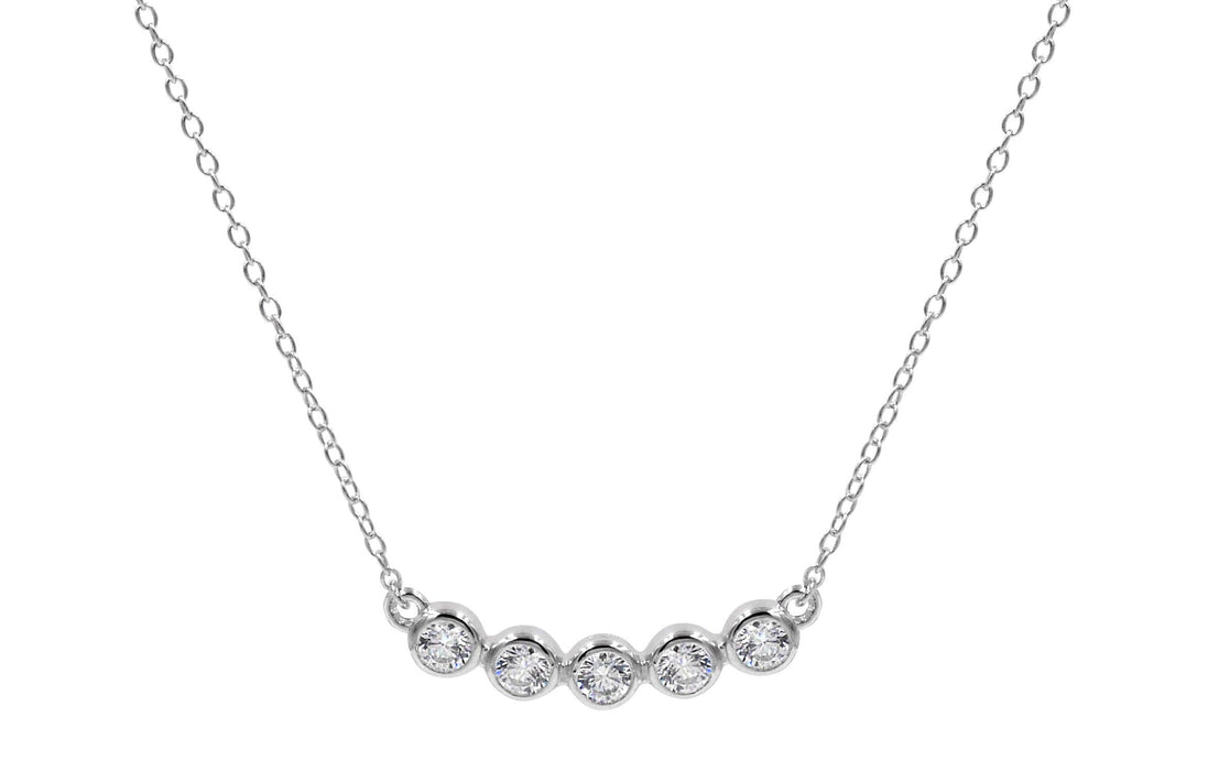 Five Stone Bar Necklace