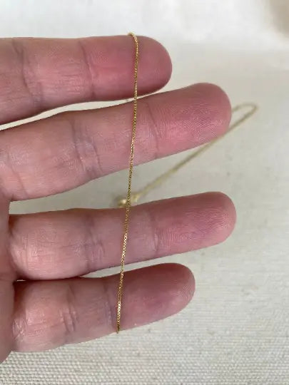 Thin 18k best sale gold chain