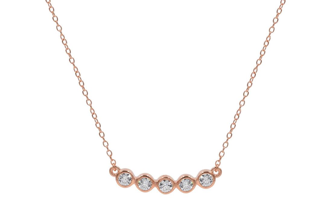 Five Stone Bar Necklace