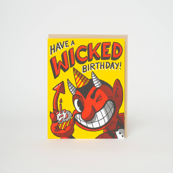 Birthday Devil Card