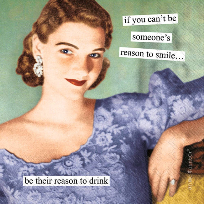 Paper Cocktail Napkins 20 ct Anne Taintor Reason To Smile