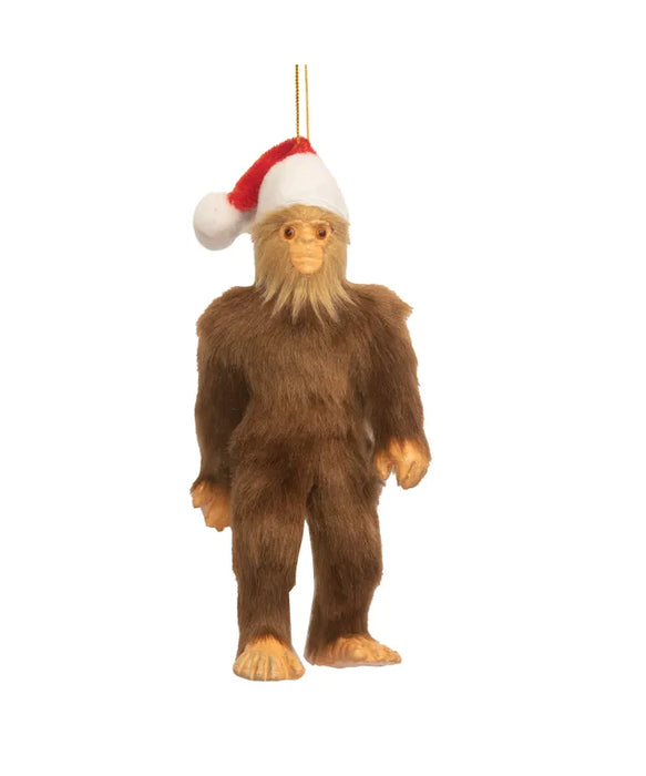 Festive Bigfoot Fuzzy Ornament