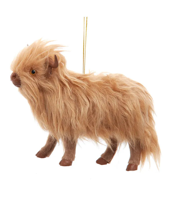 Fuzzy Highland Cow Ornament