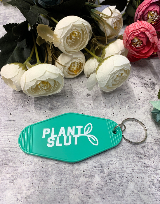 Plant Slut Leaf Motel Style Keychain 🌿