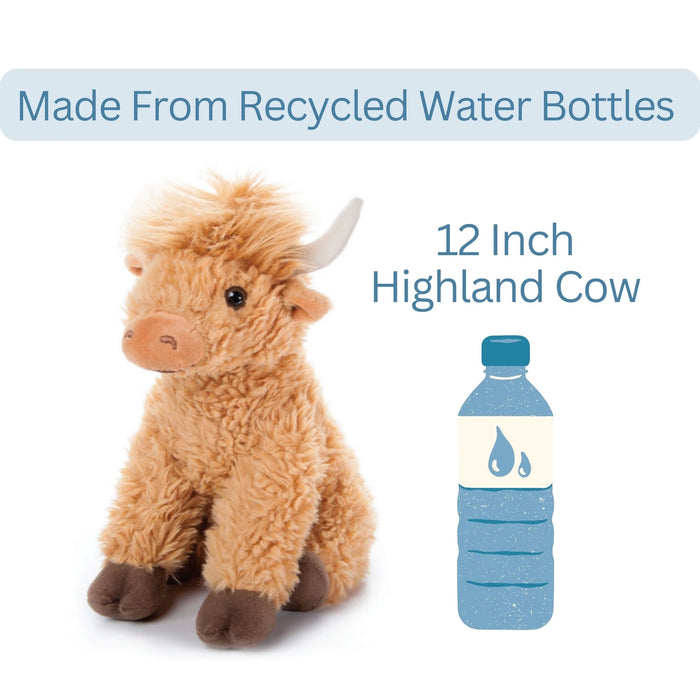 12" (28cm) Highland Cow Blonde Farm Stuffy