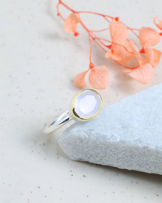 Moonstone Solitaire Ring
