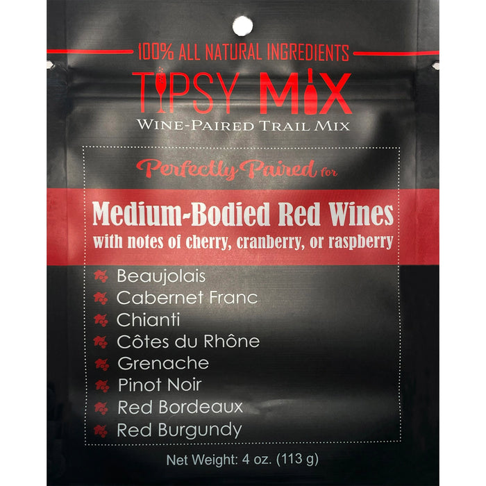 Wine-Paired Trail Mix: Medium Bodied Red Wines