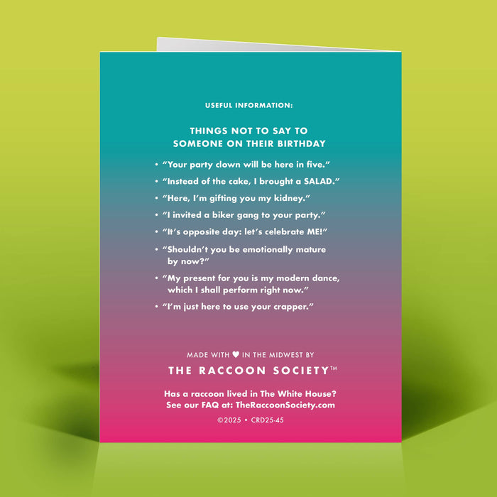 20 Bottles of Wine Birthday Card