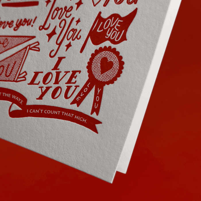 Too Many to Count | Letterpress Love Card