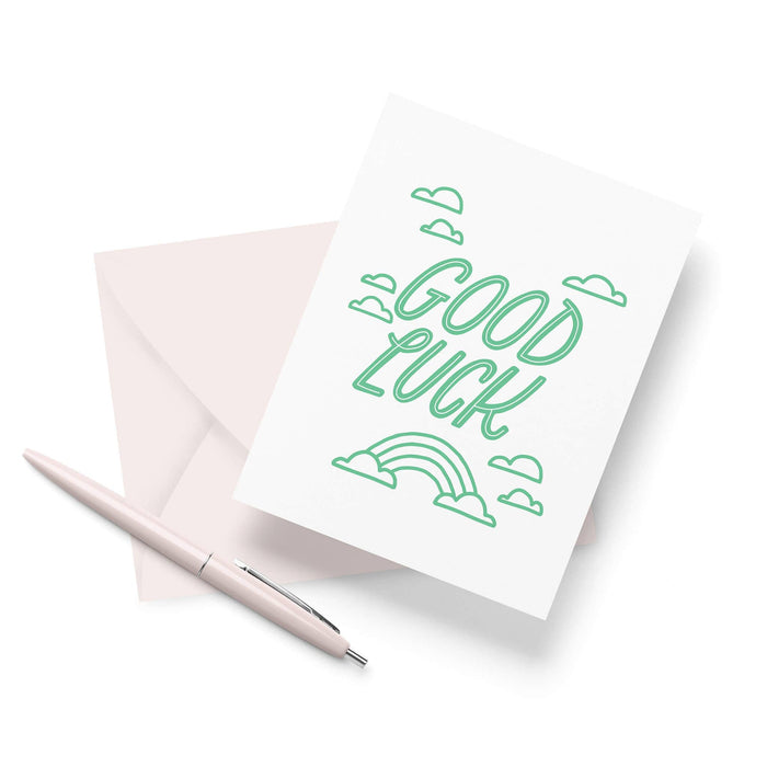 Good Luck Rainbow | Letterpress Encouragement Card