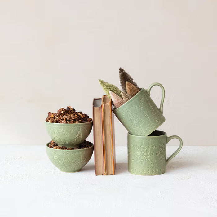 Stoneware Christmas Tree Mug