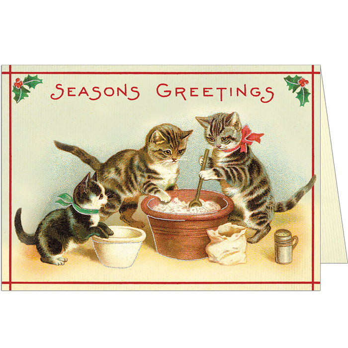 3 Christmas Cats Greeting Card