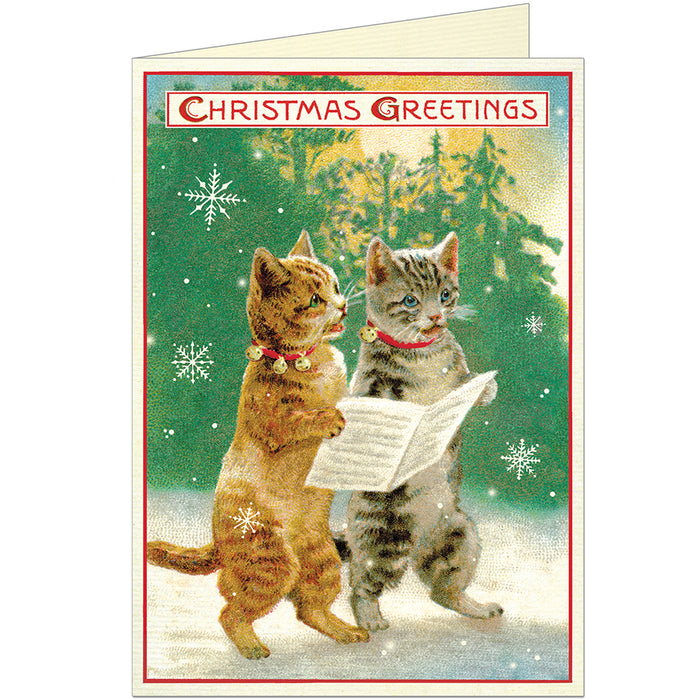 Christmas Greetings Cat Card