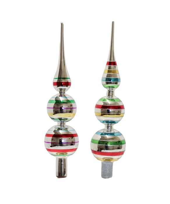 13" Un-Lit Early Years Glass Finial Treetops